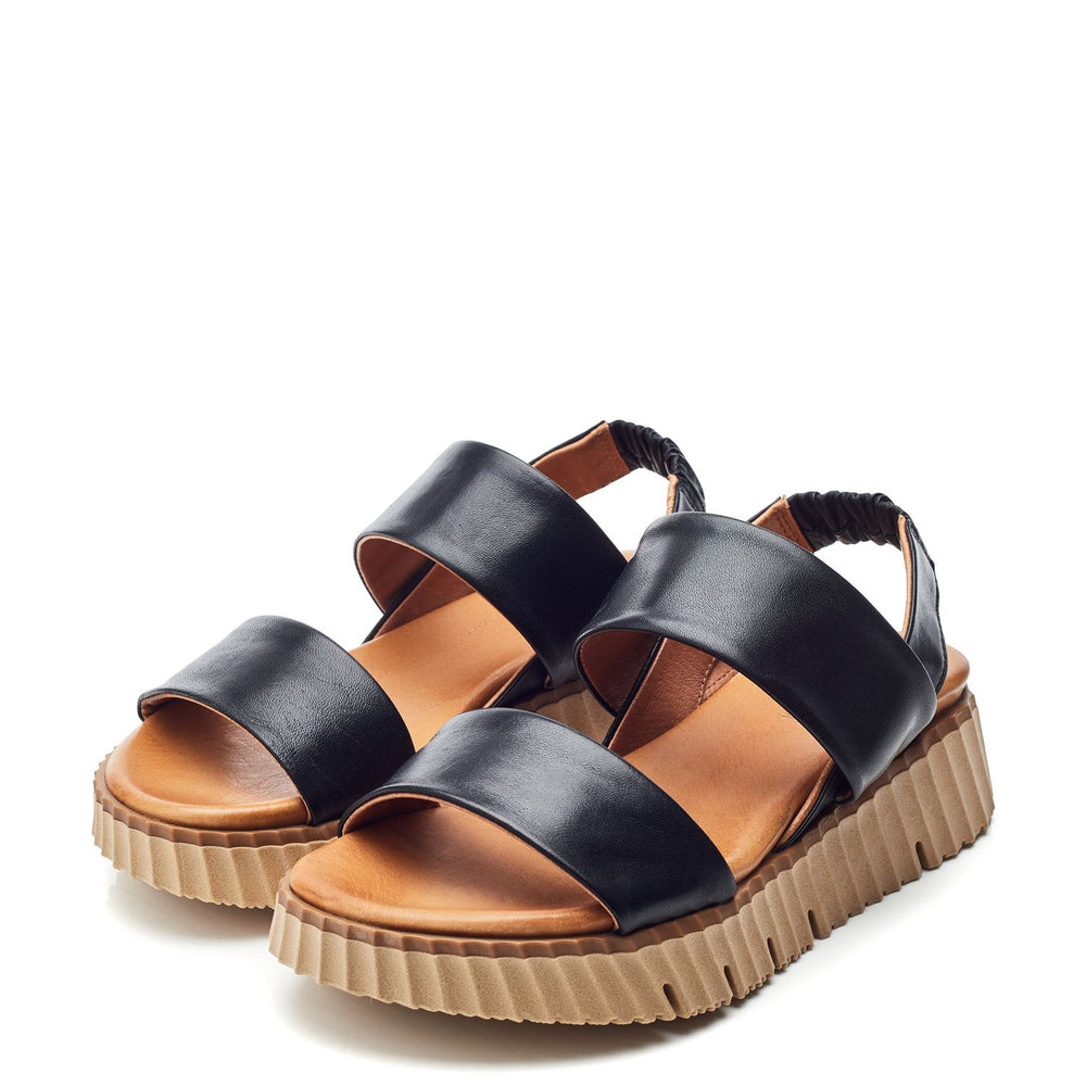 Sh Indiana Black Leather Sandals