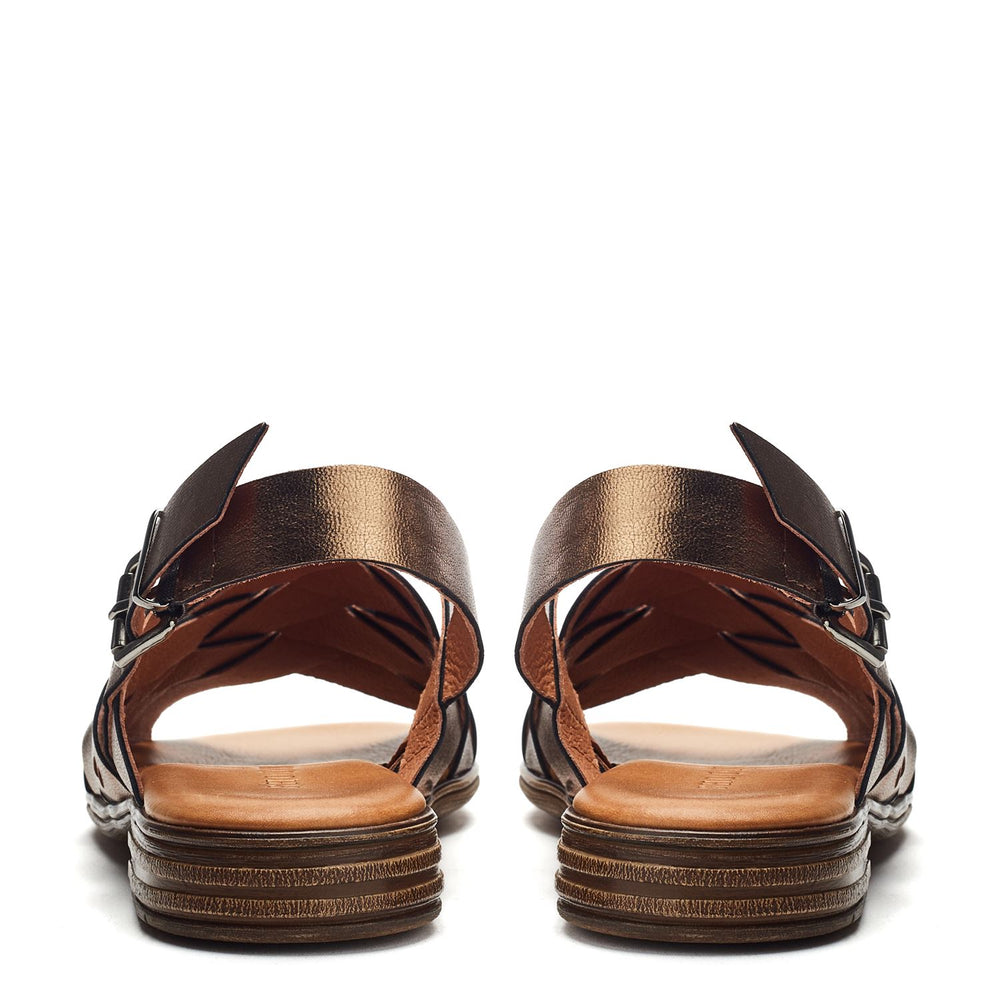 Sh Ionia Gold Leather Sandals