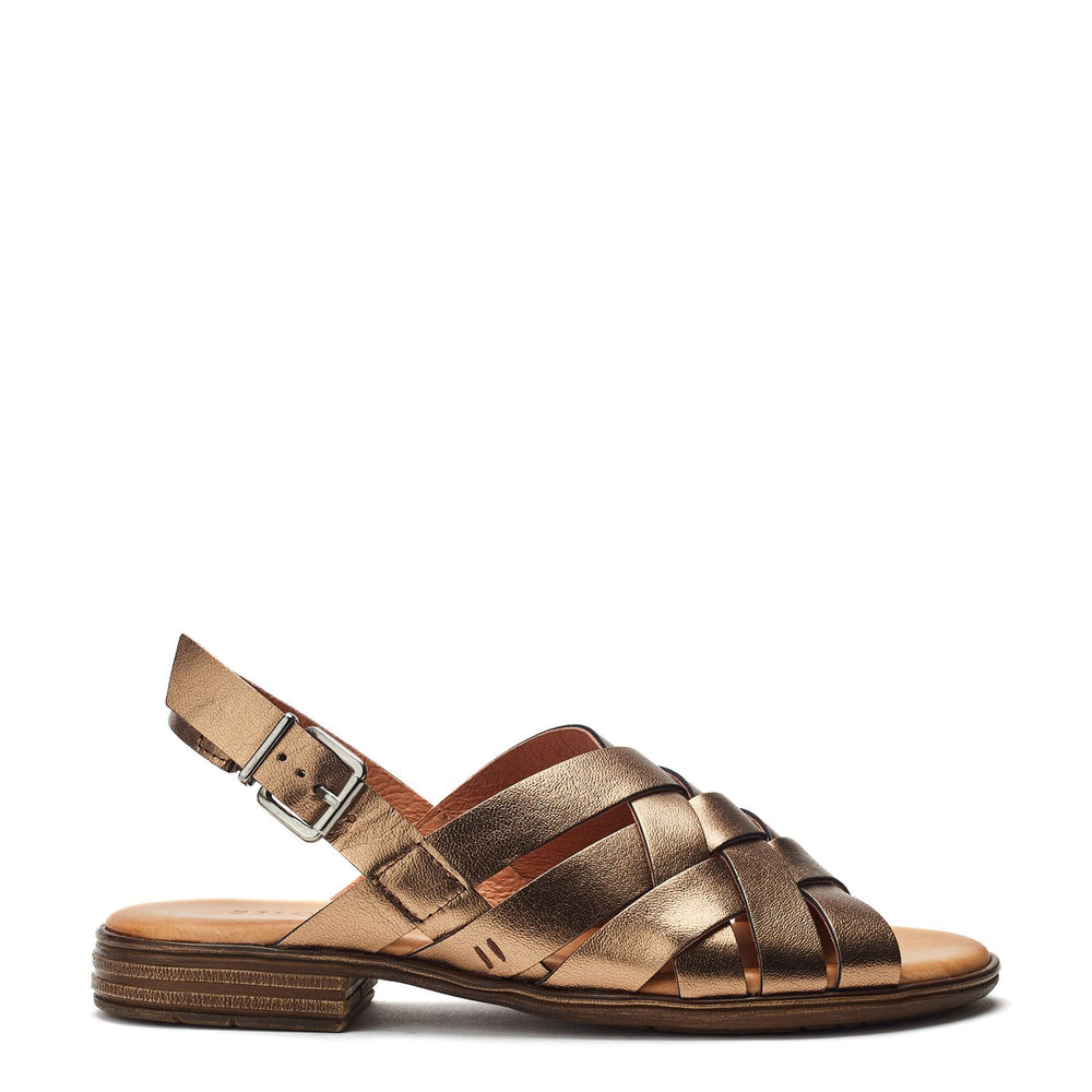 Sh Ionia Gold Leather Sandals