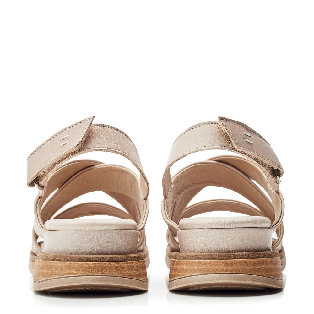 Sh Iranna Beige Leather Sandals