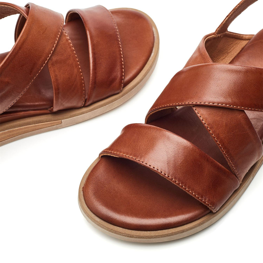 Sh Iranna Tan Leather Sandals