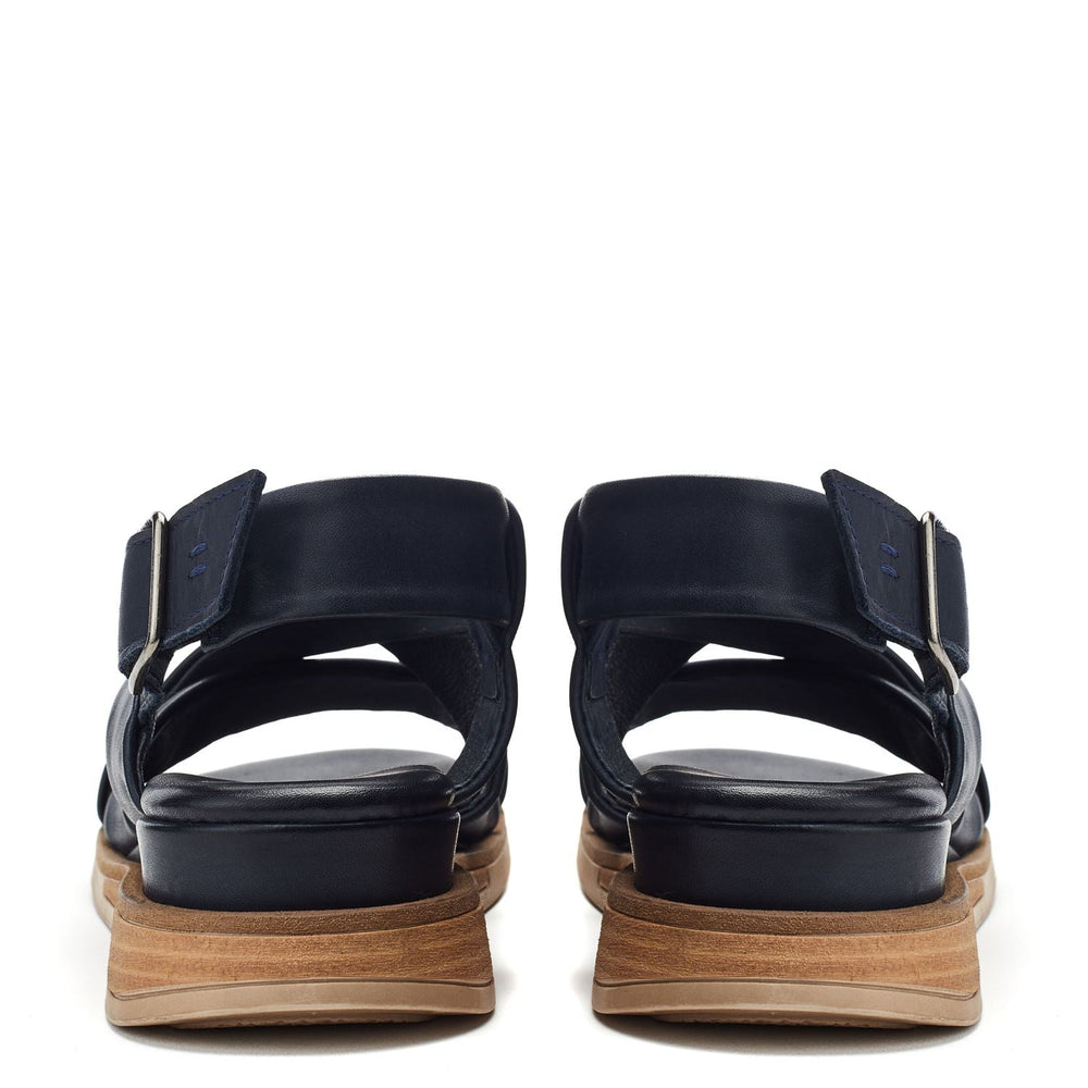 Sh Iver Navy Leather Sandals