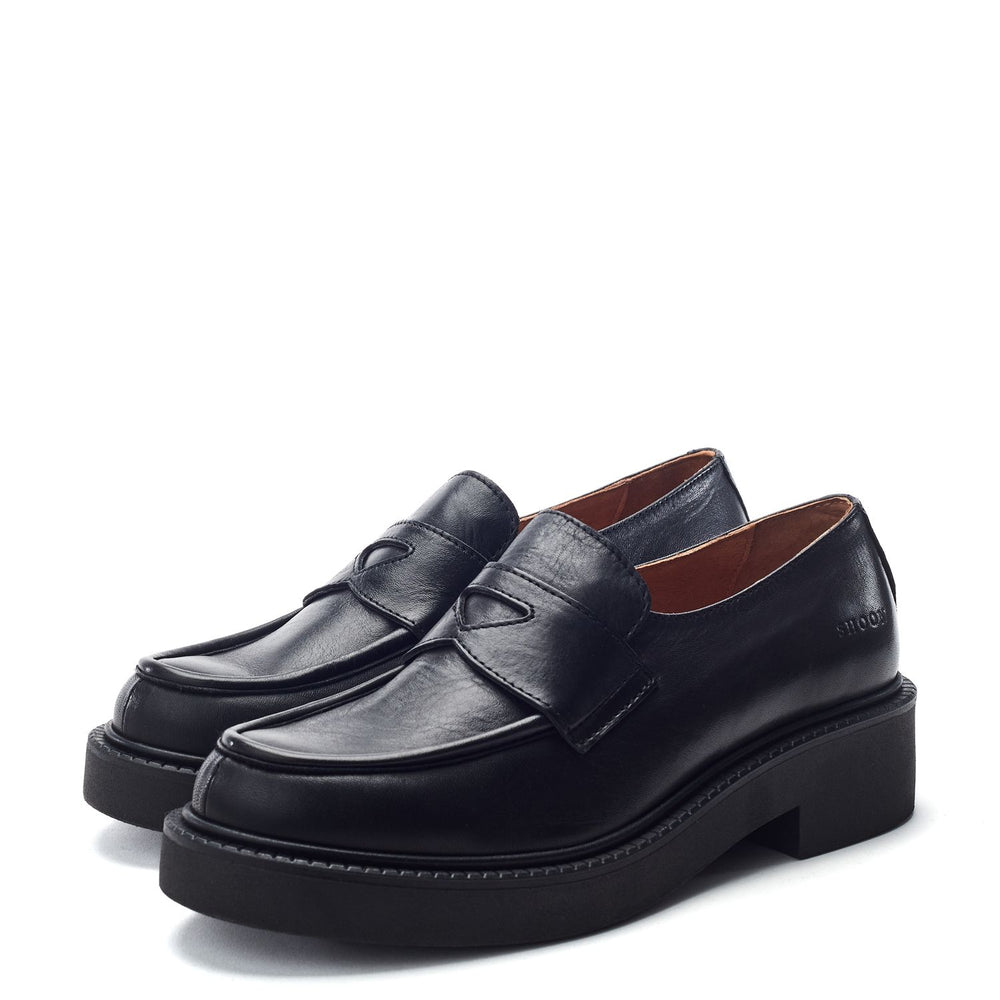 Sh Ivy Black Leather Shoes