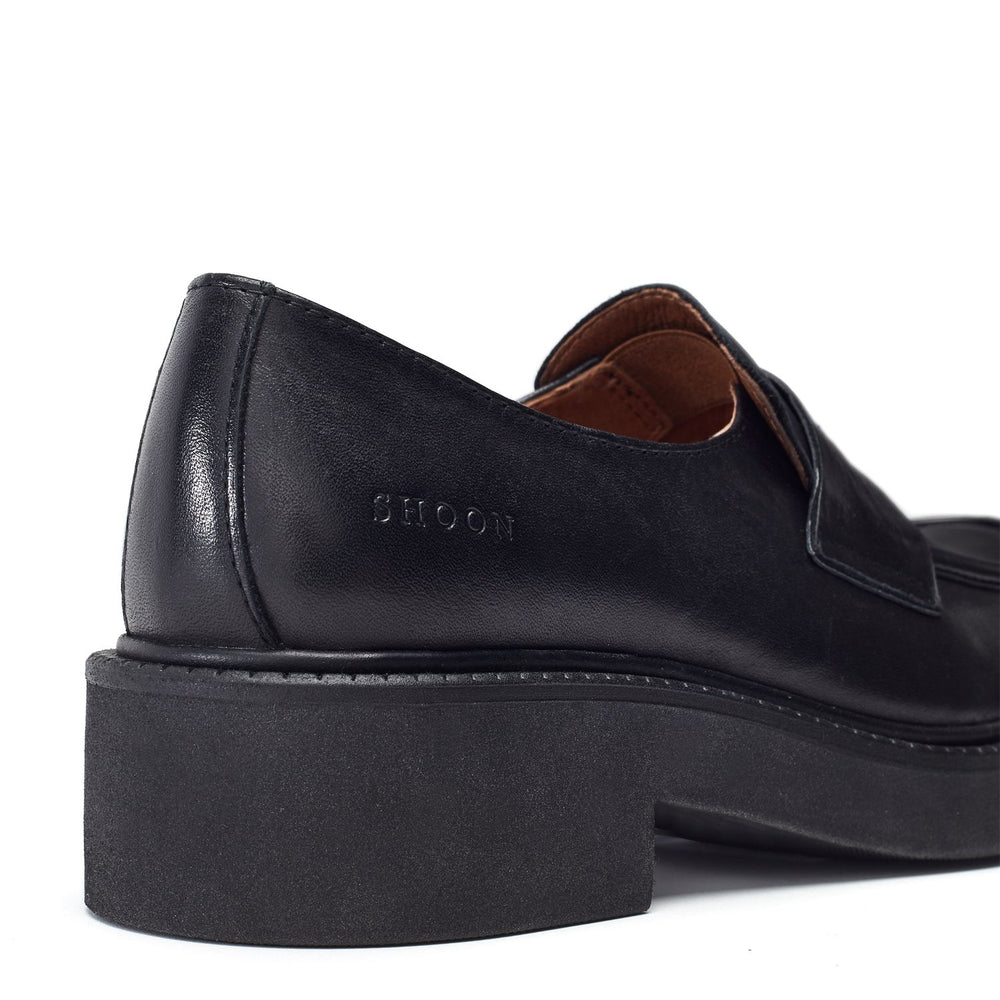 Sh Ivy Black Leather Shoes