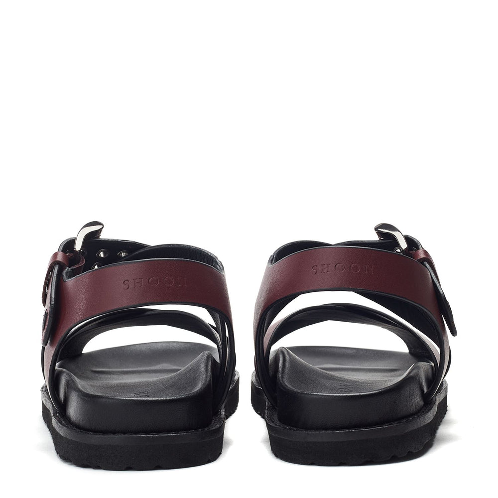 Sh Liner Burgundy Leather Sandals