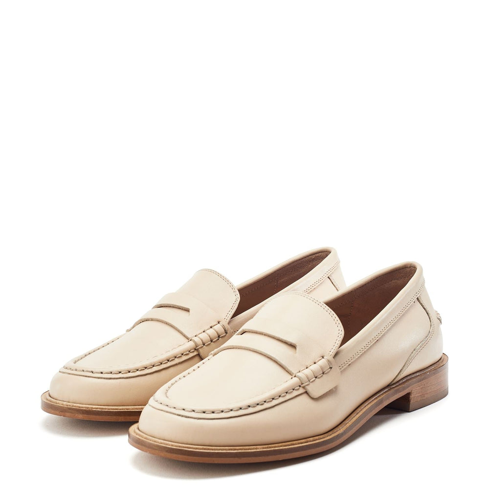 Sh Loire Beige Leather Shoes