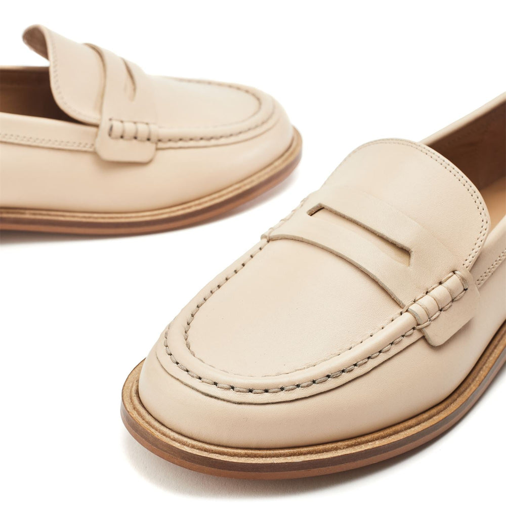 Sh Loire Beige Leather Shoes