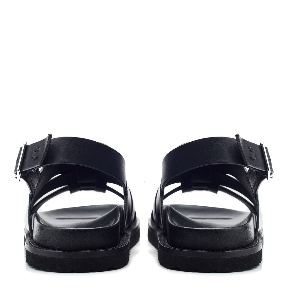 Sh Lonnie Black Leather Sandals
