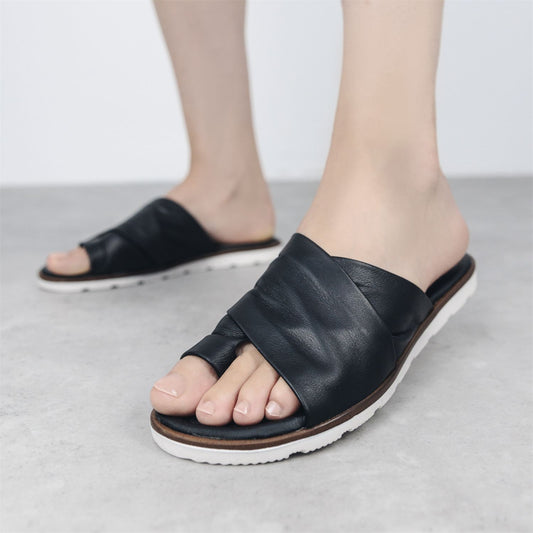 Sh Malmo Black Leather Sandals
