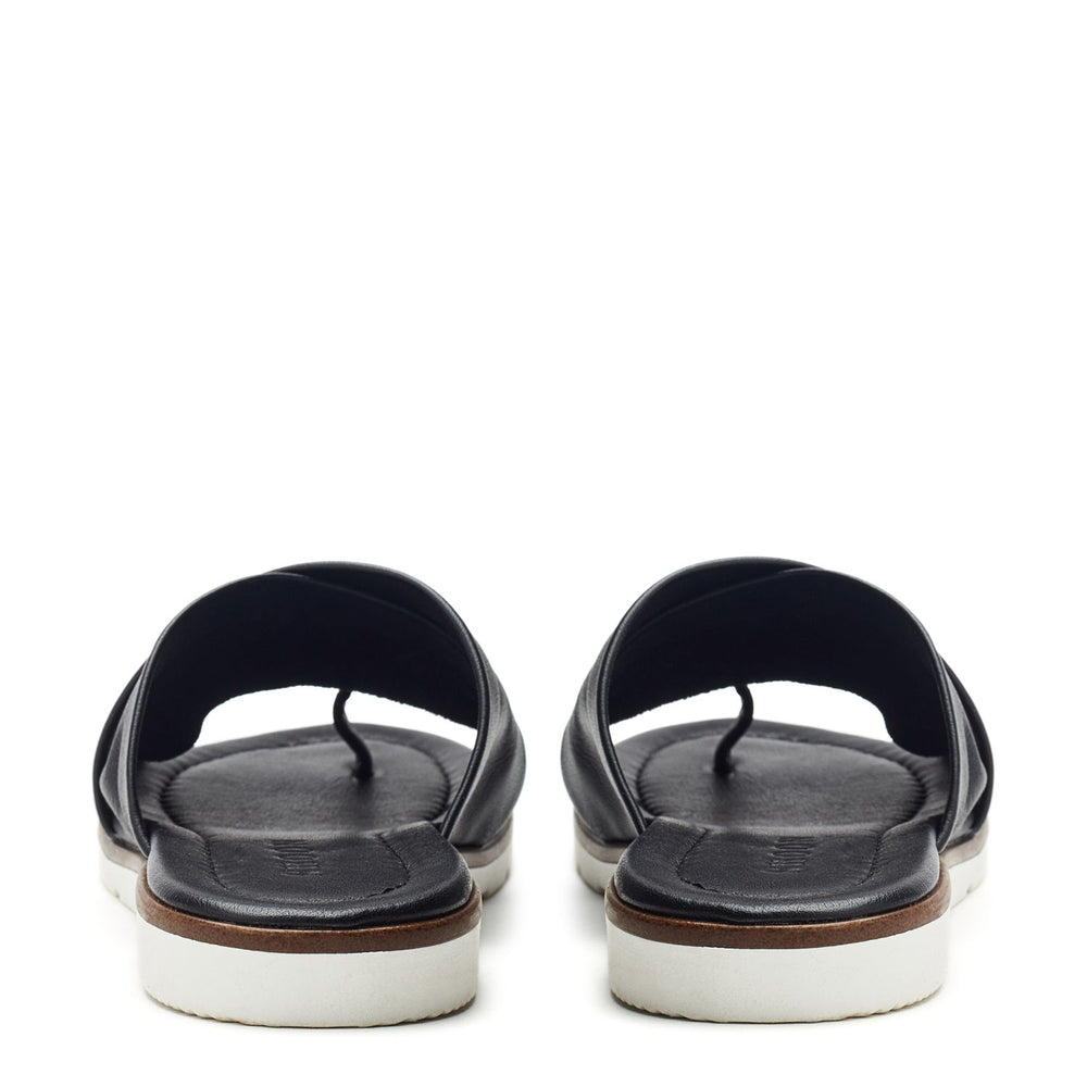 Sh Malmo Black Leather Sandals