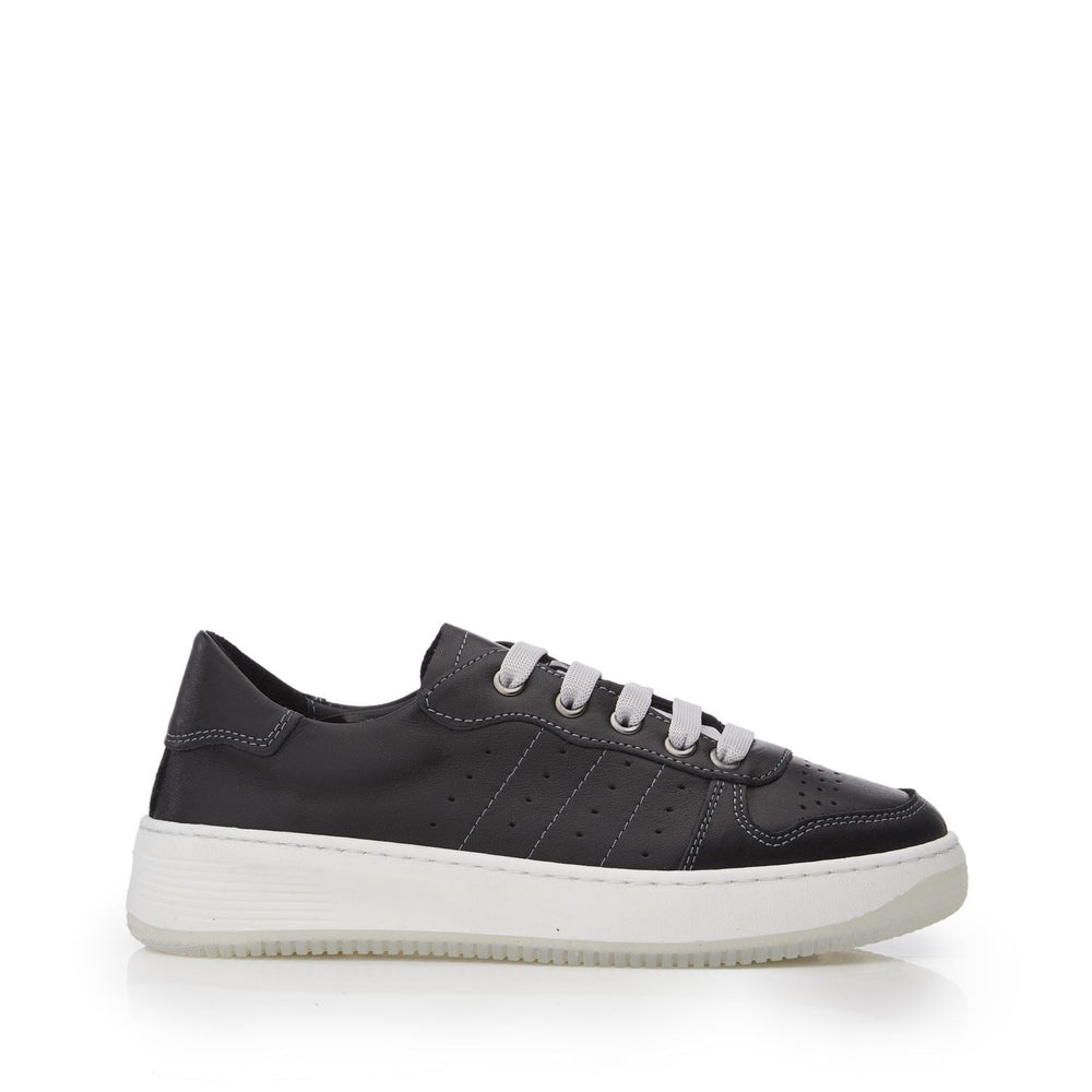 Sh Melda Black Leather Trainers