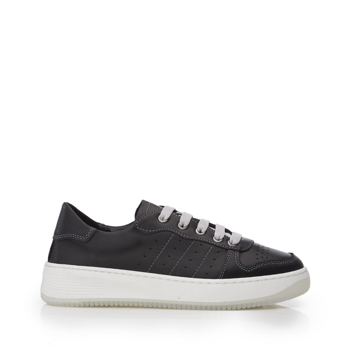 Sh Melda Black Leather Trainers