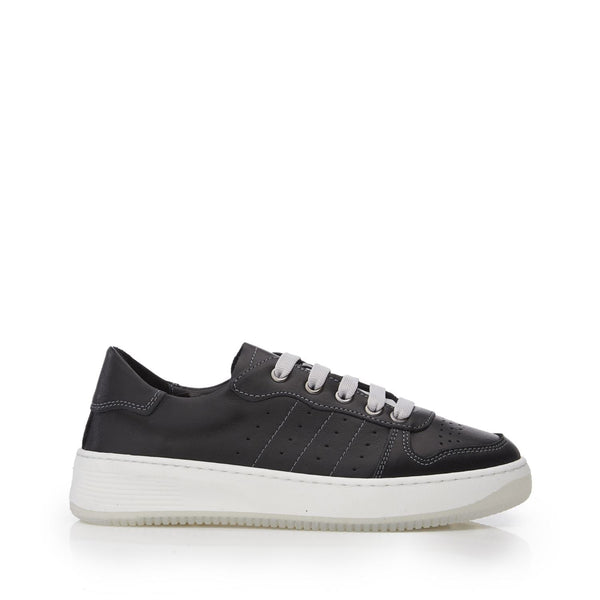 Sh Melda Black Leather Trainers