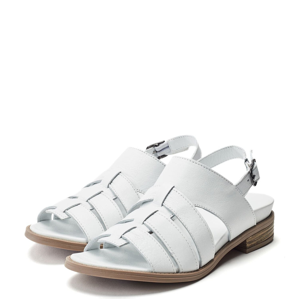 Sh Mere Off White Leather Sandals