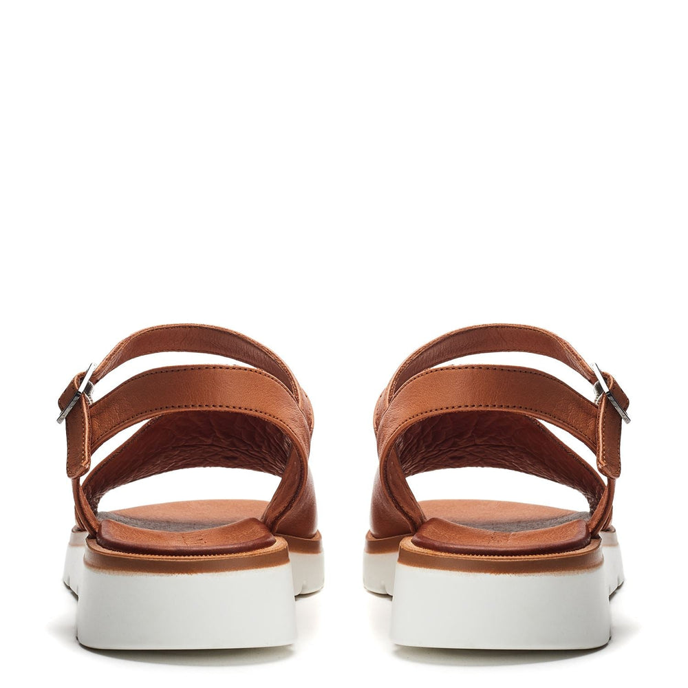 Sh Moire Tan Leather Sandals