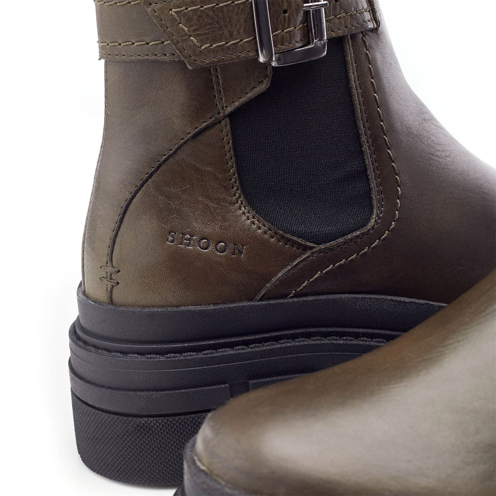 Sh Oller Olive Leather Boots
