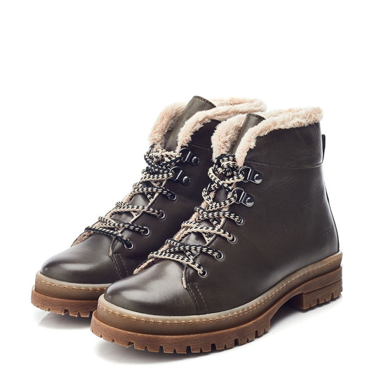 Sh Onella Olive Leather Boots