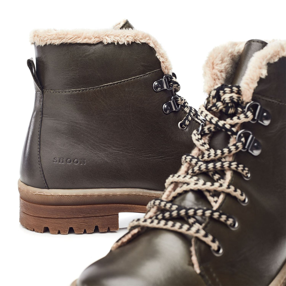 Sh Onella Olive Leather Boots