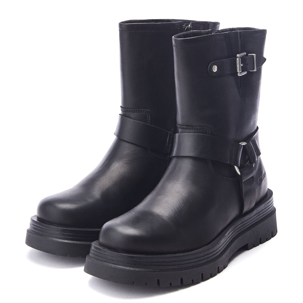 Sh Orleton Black Leather Boots