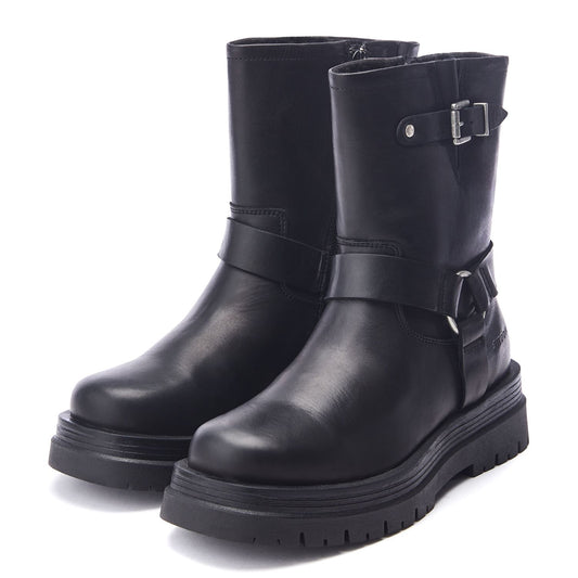 Sh Orleton Black Leather Boots