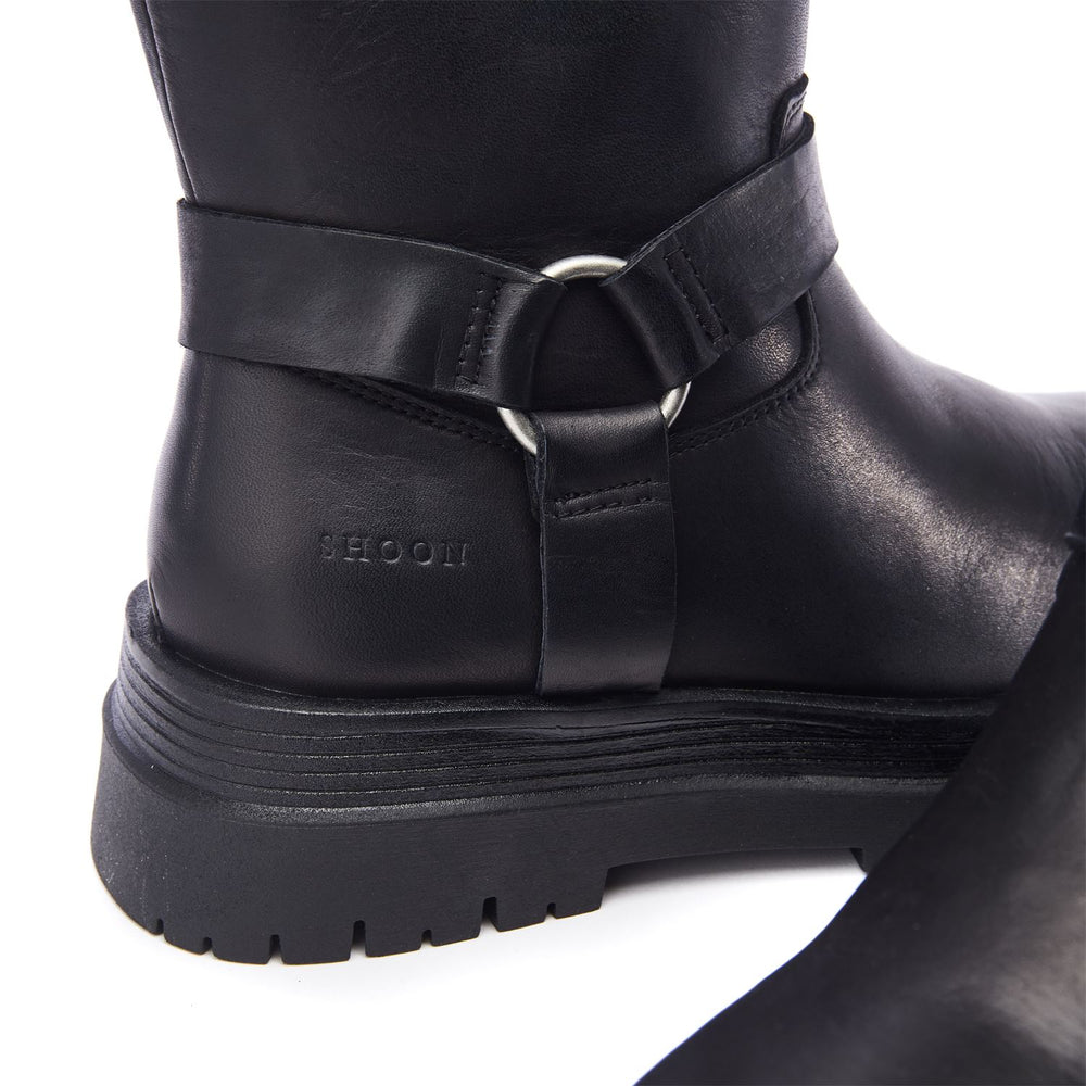 Sh Orleton Black Leather Boots