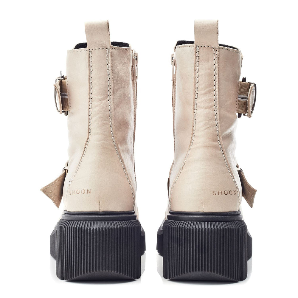 Sh Osborne Off White Leather Boots