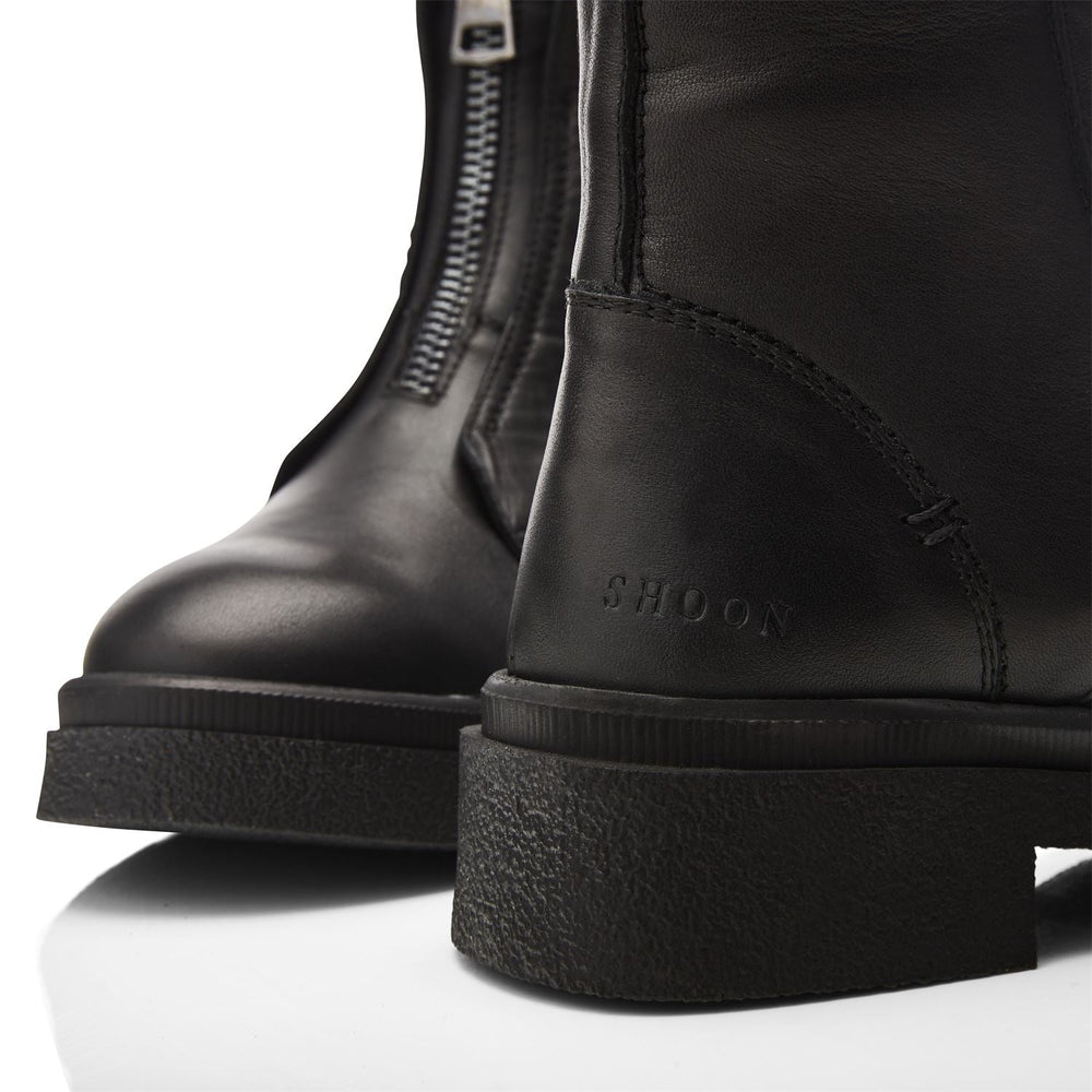 Sh Sacoma Black Leather Boots