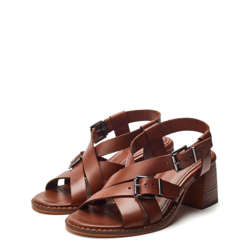Sh Sandie Tan Leather Sandals