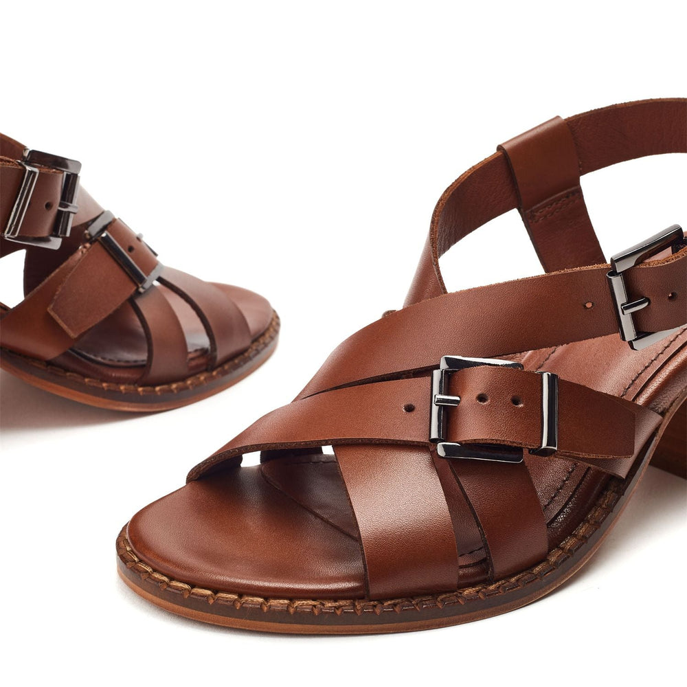 Sh Sandie Tan Leather Sandals