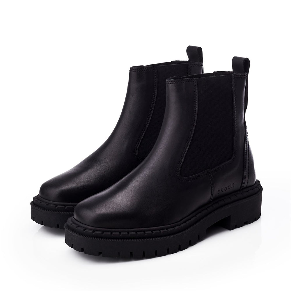 Sh Santos Black Leather Boots