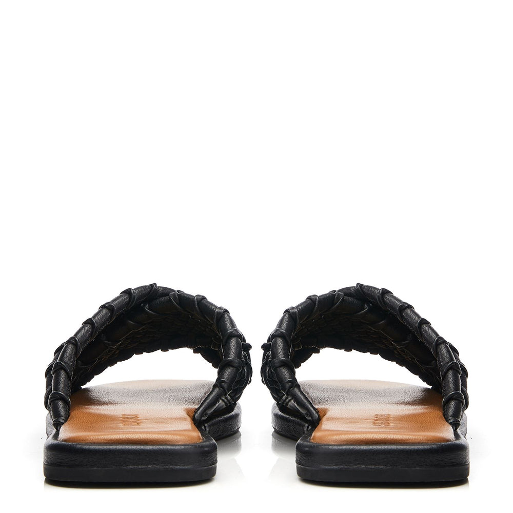 Sh Scope Black Leather Sandals