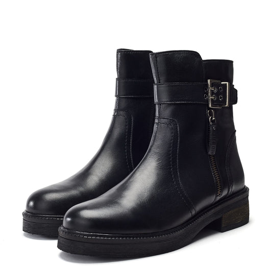 Sh Sherri Black Leather Boots