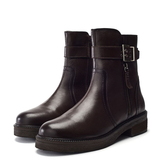 Sh Sherri Dark Brown Leather Boots