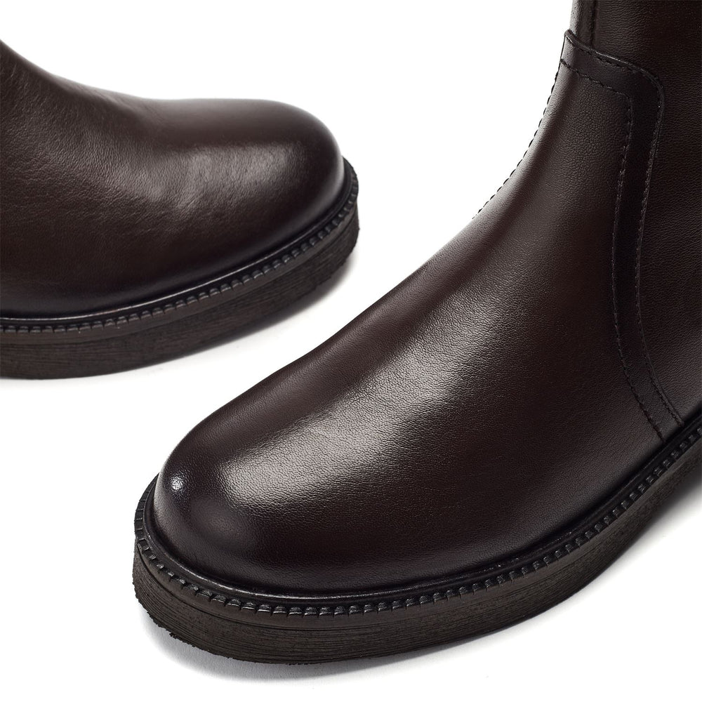 Sh Sherri Dark Brown Leather Boots
