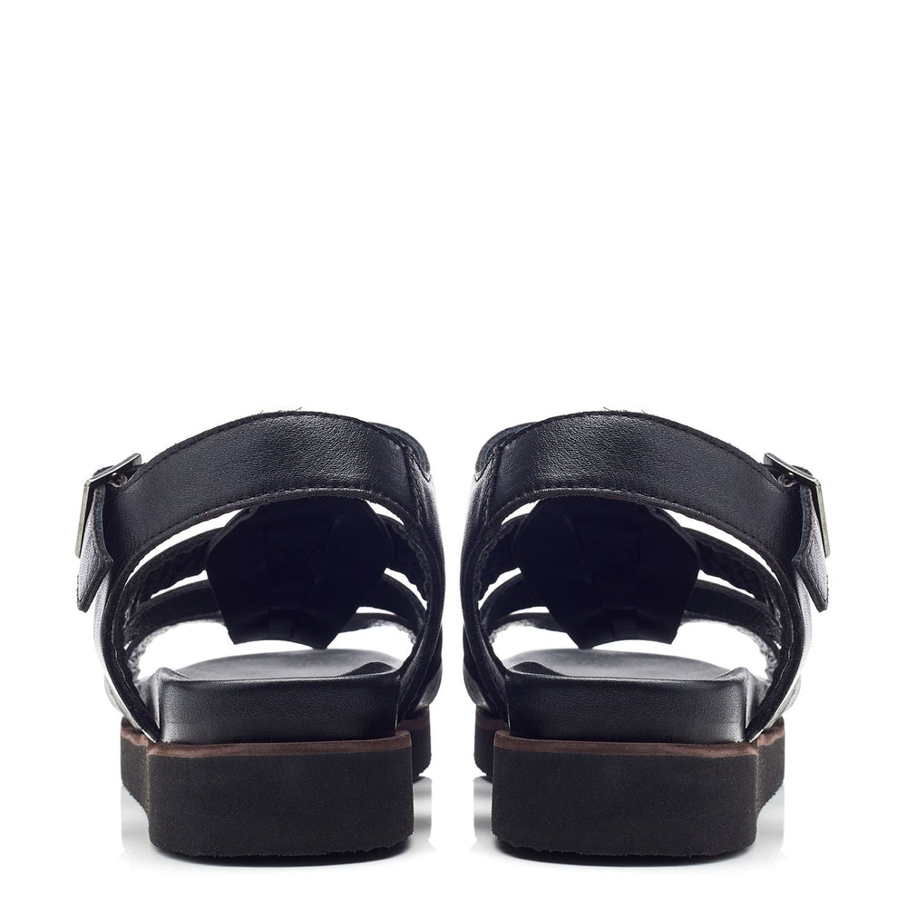 Sh Shipshape Black Leather Sandals
