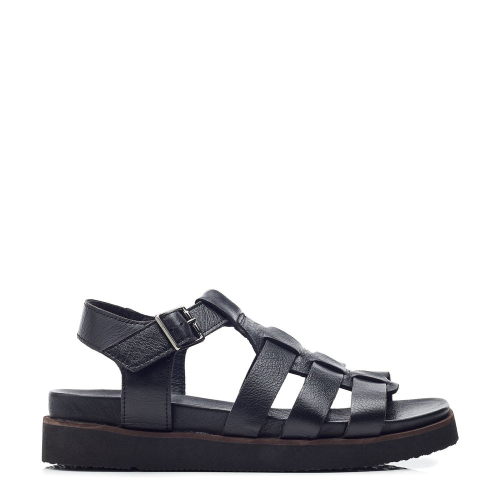 Sh Shipshape Black Leather Sandals
