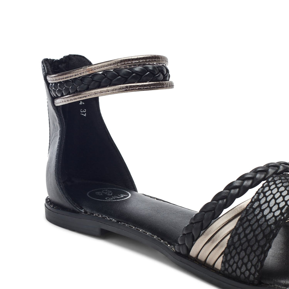 Shani Black Porvair Sandals