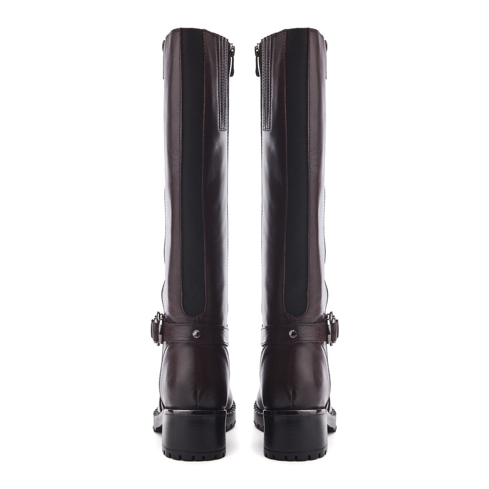 Sherie Burgundy Leather Boots