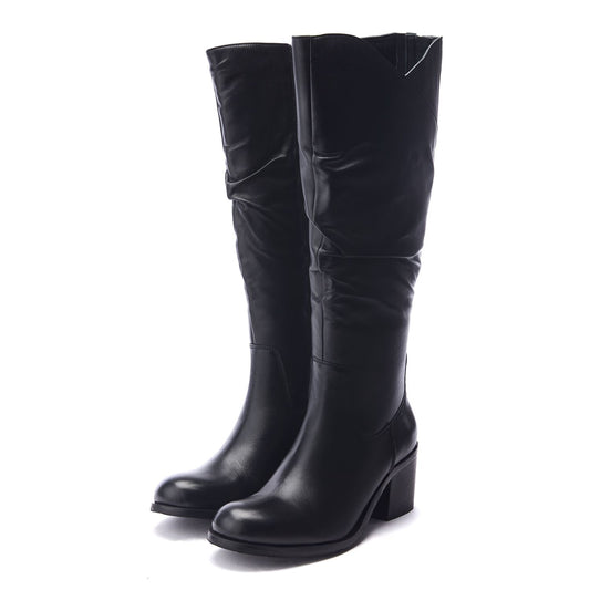 Soleene Black Leather Boots