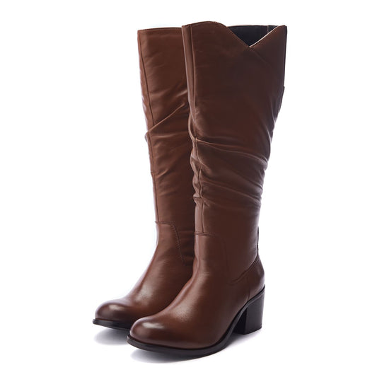 Soleene Tan Leather Boots