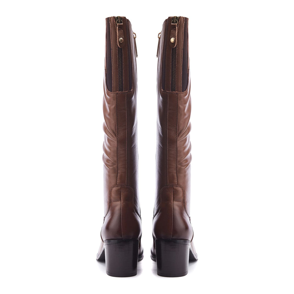 Soleene Tan Leather Boots