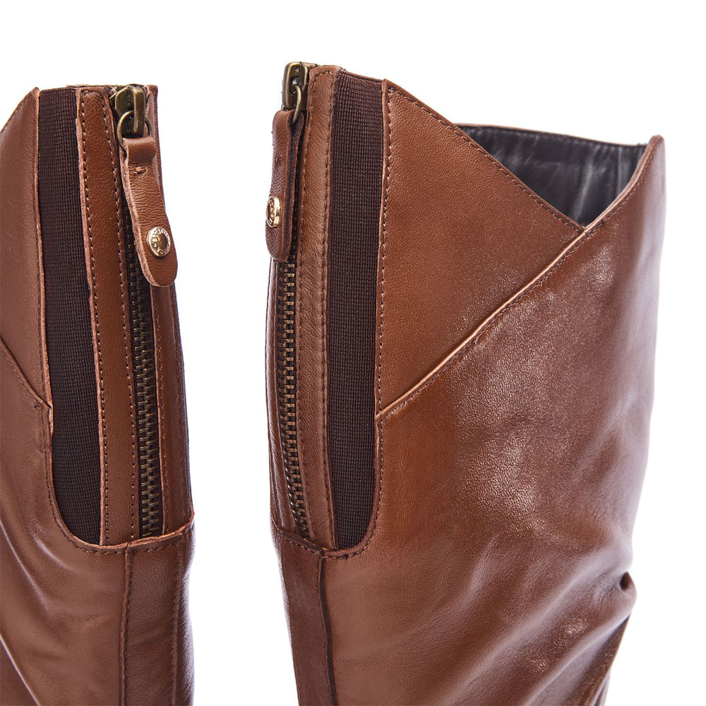 Soleene Tan Leather Boots