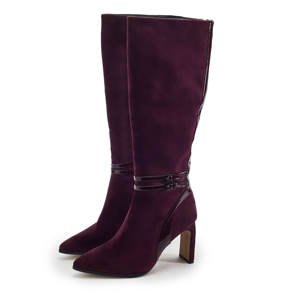 Solstice Burgundy Alcantara Boots