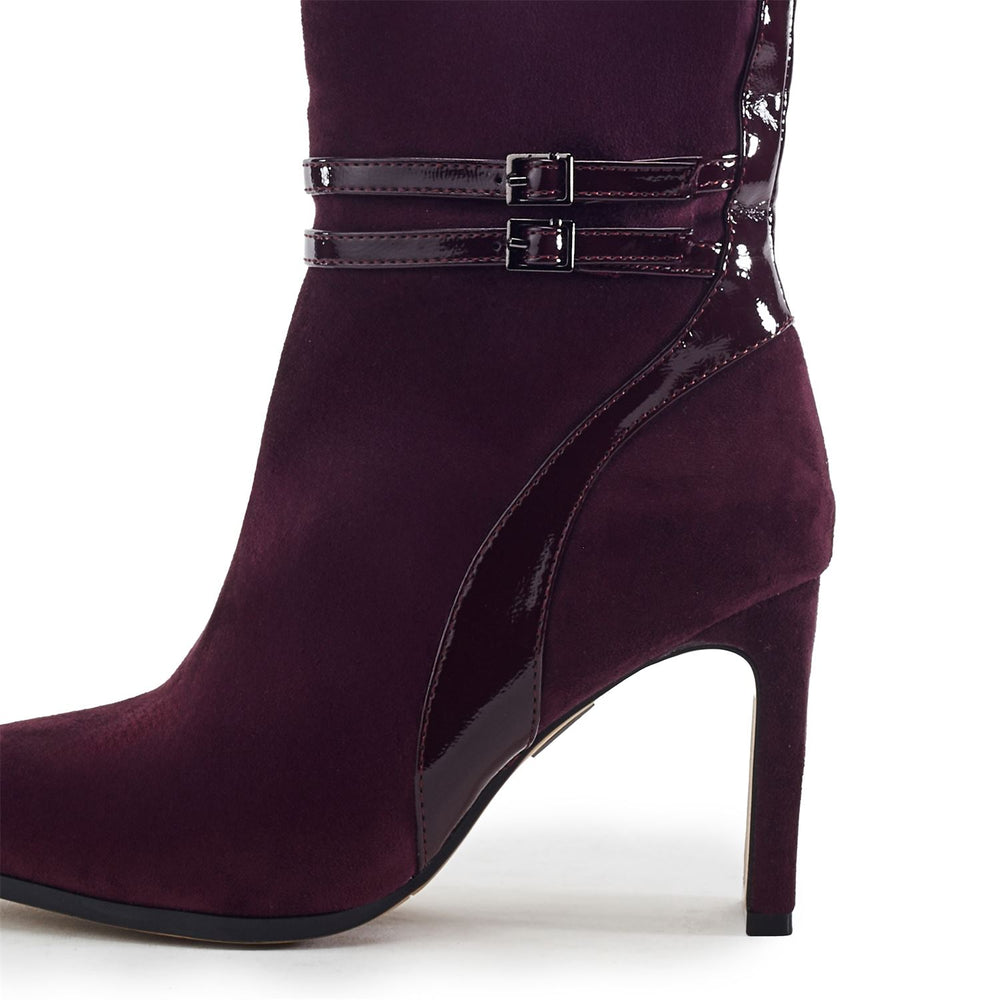 Solstice Burgundy Alcantara Boots