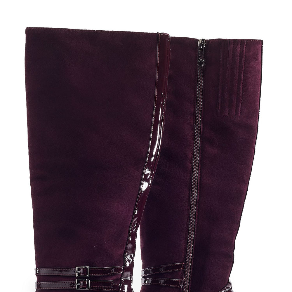 Solstice Burgundy Alcantara Boots