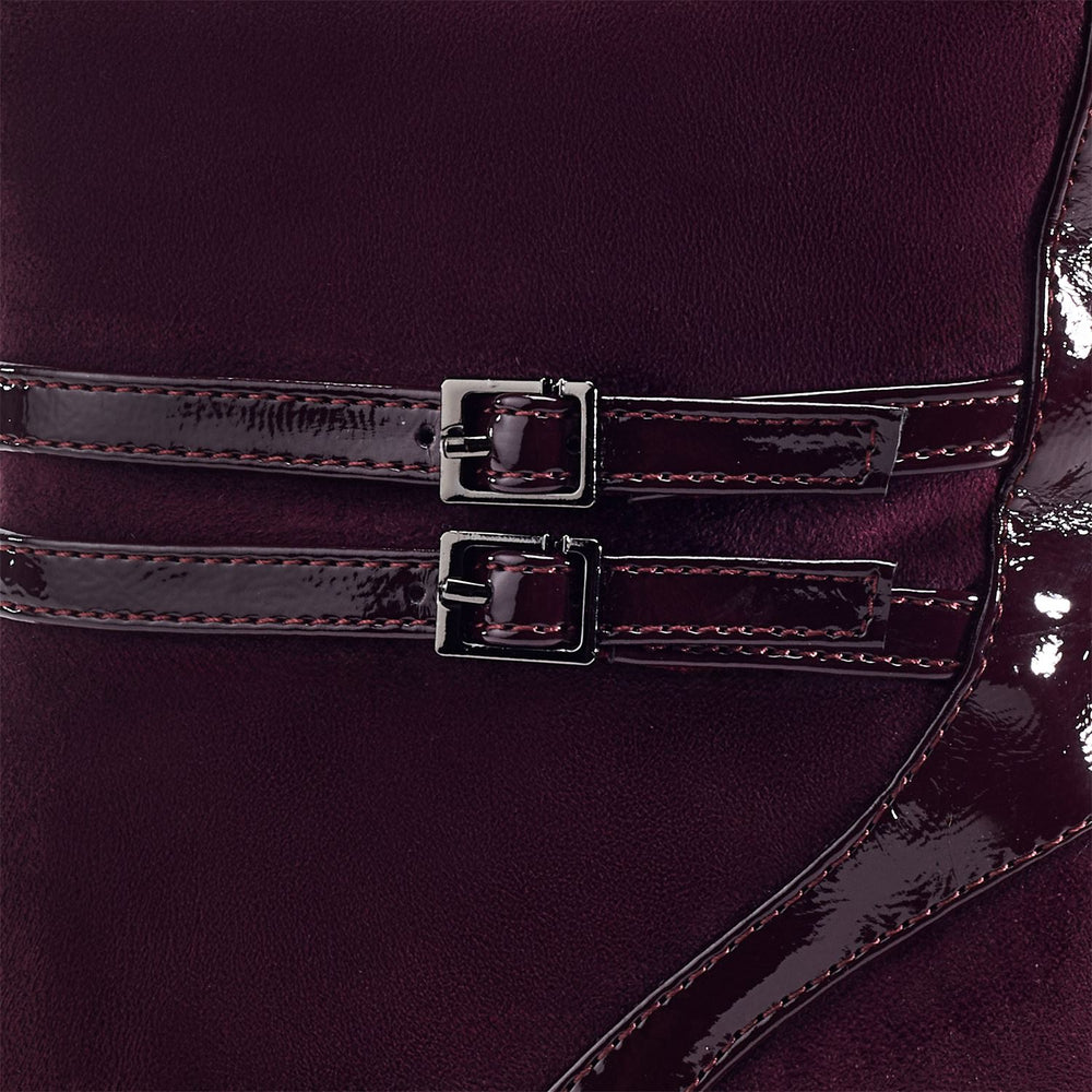 Solstice Burgundy Alcantara Boots