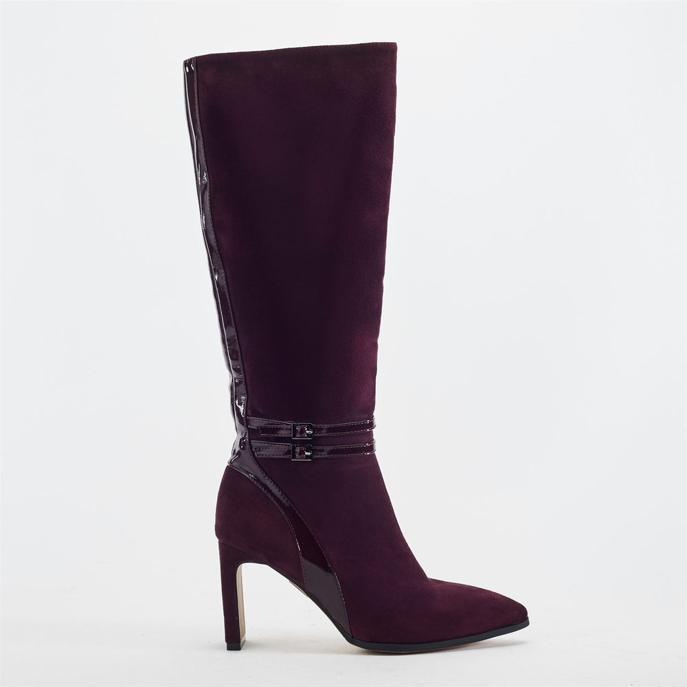 Solstice Burgundy Alcantara Boots