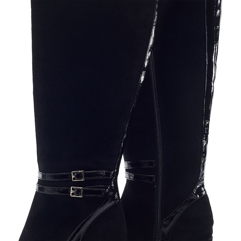 Solstice Black Faux Suede Boots
