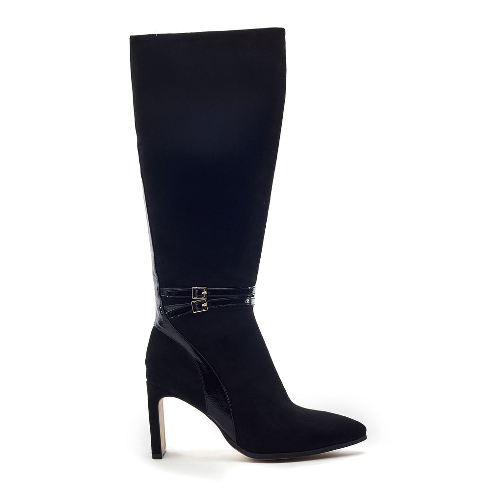 Solstice Black Faux Suede Boots