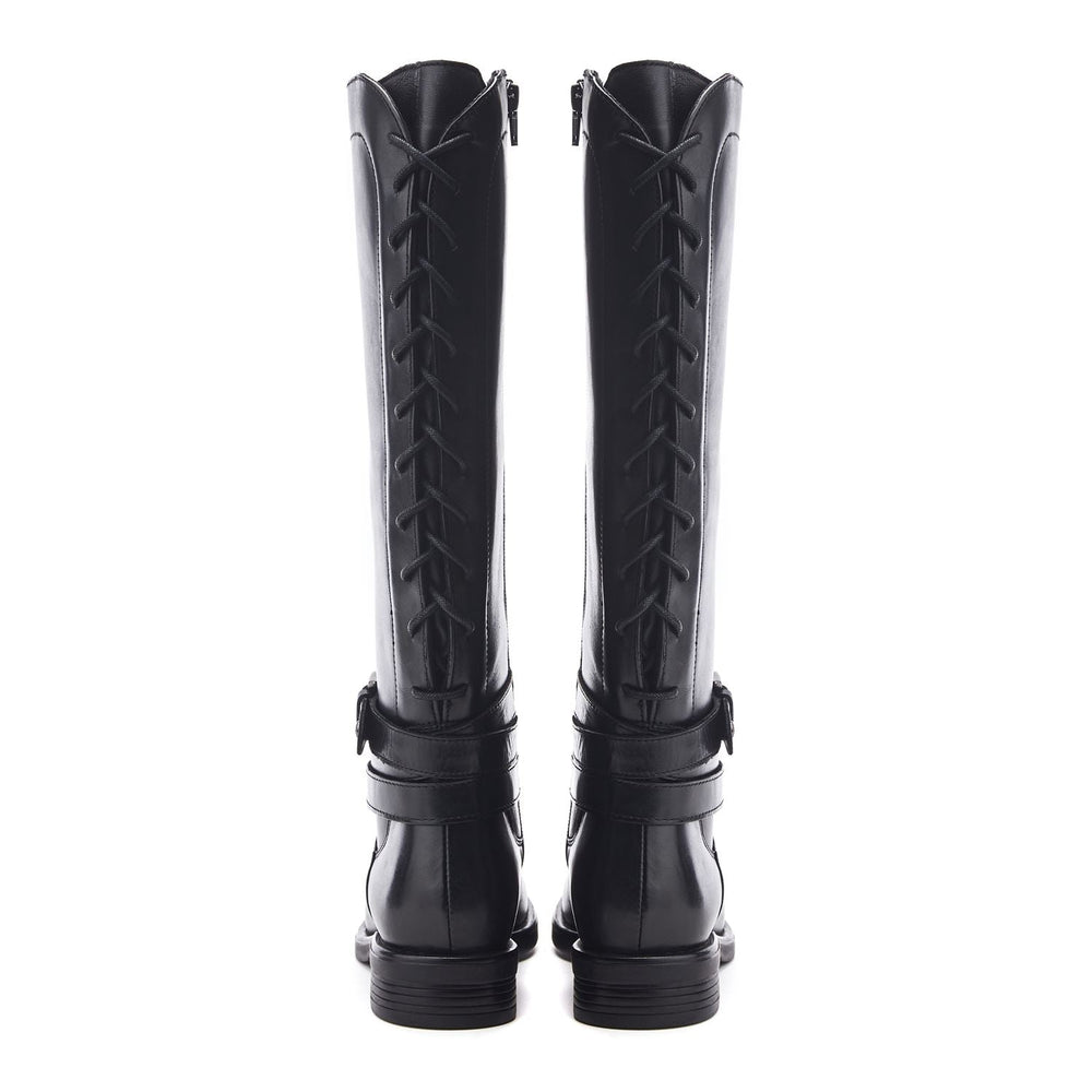 Somain Black Leather Boots